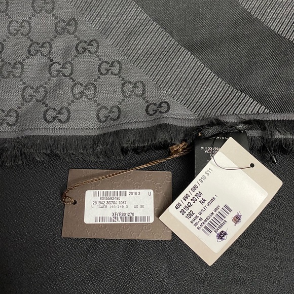 Gucci Charcoal Gray Shawl - Picture 3 of 5